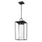 Z-Lite Sheridan 1 Light Outdoor Chain Mount Ceiling Fixture, Black & White Opal 595CHB-BK - alternate 5